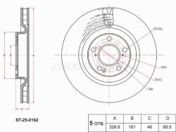 Диск тормозной (Спереди) Haval Dargo 22-