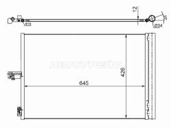 Радиатор кондиционера Mercedes-Benz E-Class 09-17 / CLS-Class 10-17