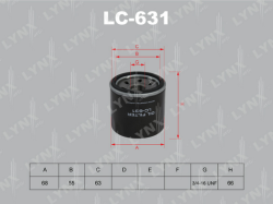 Фильтр масляный CHEVROLET Aveo 1.2-1.5 06> / Matiz 0.8-1.0 05> LC-631