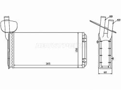 Радиатор отопителя салона  VOLKSWAGEN TRANSPORTER T4 90-