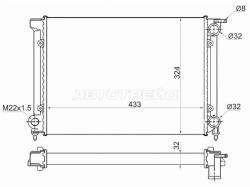 Радиатор Volkswagen Golf 83-91 / Jetta 84-91