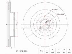 Диск тормозной (Перед) Toyota RAV4 (XA10) 94-00
