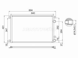 Радиатор кондиционера Renault Grand Scenic 04-09 / Megane 02-09 / Scenic 03-09