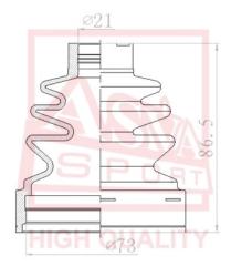 Шрус внутренний 21x40x24 NISSAN ALMERA N16 2003- nsiu-n16b