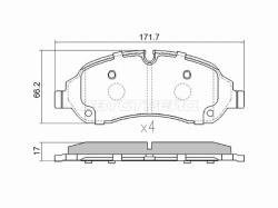 Колодки тормозные (Спереди) Ford Transit 14-