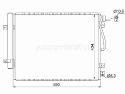 Радиатор кондиционера Kia Sorento 06-09