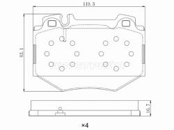 Колодки тормозные (Спереди) Mercedes-Benz S-Class 98-05
