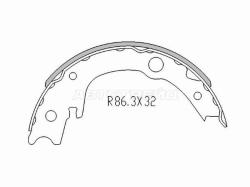 Колодки тормозные барабанные (Сзади/ Стояночный тормоз) Nissan Juke 10-14 / Qashqai 06-13