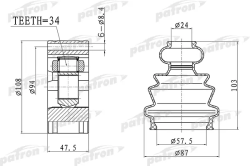 ШРУС PCV4044