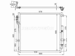 Радиатор кондиционера Land Rover Discovery 09-17 / Range Rover Sport 05-13