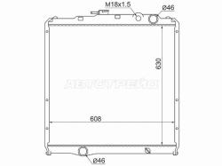 Радиатор Mitsubishi Fuso Fighter 92-99
