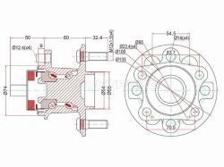 Ступичный узел задн. TOYOTA VITZ KSP90,NCP9#,SCP90/RACTIS NCP10#,SCP100/BELTA #SP92 05- (с ABS)