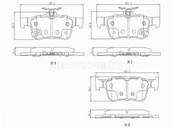 Колодки тормозные (Сзади) Honda Civic 15-19 / Changan CS55 17-24