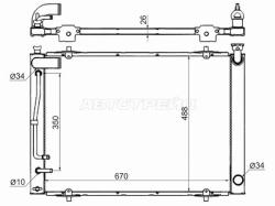 Радиатор Toyota Alphard (H10) 02-08