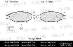E100171 Колодки тормозные PEUGEOT 206/206SW 01>(-ABS) передние SemiMetallic