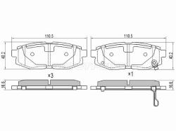 Колодки тормозные (Сзади) Subaru Impreza 07-12 / Legacy 09-15 / Outback 09-15 / B9 Tribeca 07-14