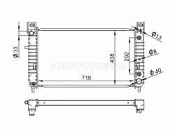 Радиатор Chevrolet Tahoe 06-14 / Cadillac Escalade 01-06 / Chevrolet Avalanche 03-06 / Suburban 00-0