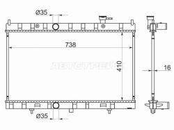 Радиатор Nissan X-Trail 13-22 / Rogue 14-17