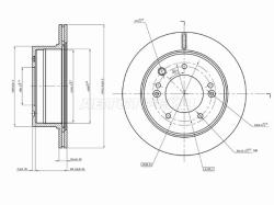 Диск тормозной (Зад) Kia Sorento 02-09