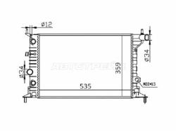 Радиатор Opel Vectra 95-03