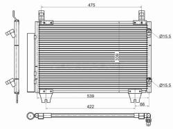 Радиатор кондиционера Toyota Vitz 05-10 / Yaris 05-13