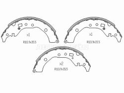Колодки тормозные барабанные Toyota Allion (T260) 07-21 / Corolla 06-19