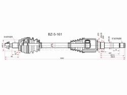 Привод в сборе FR RH MERCEDES ML/GL 164 06-12
