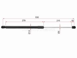 Амортизатор капота Audi A8 94-02 (Справа=Слева)