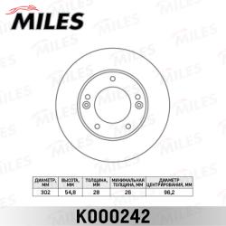 Диск тормозной KIA SORENTO (JC) 2.4-3.5 02- передний вент. K000242