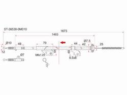 Трос ручника NS Sunny/Pulsar/Almera GA13/14/15/16, B14/N15 2WD 94-, -RH (-Antiskid)