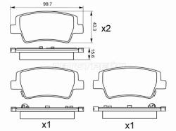 Колодки тормозные (Сзади) Hyundai Elantra 23-