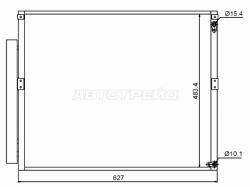 Радиатор кондиционера Toyota Land Cruiser Prado (J120) 02-09 / Lexus GX 02-09 / Toyota 4Runner 02-09