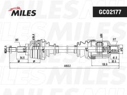 GC02177 Привод в сборе HYUNDAI SANTA FE 06- 2.7 прав.