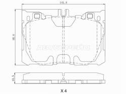 Колодки тормозные (Спереди) Mercedes-Benz C-Class 13-21 / E-Class 16-20 / CLS-Class 17-21