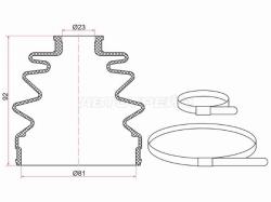 Пыльник шруса наружный FORD FOCUS II 04-11/C-MAX 03-10
