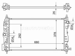 Радиатор Chevrolet Cruze 09-15 / Daewoo Lacetti 08-11 / Buick Regal 09- / Chevrolet Impala 12-20 / M
