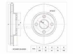 Диск тормозной (Перед) Ford Fiesta 95-08 / Focus 98-04 / Fusion 02-12 / Mazda Demio 02-07 / Ford Pum