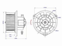 Мотор отопителя салона (Левый руль) Chevrolet Aveo 02-11 / Ravon Nexia R3 16-20