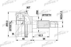 ШРУС PCV1278