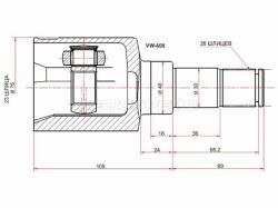 Шрус (Спереди/ Слева/ Внутр) Ford Focus 04-11 / C-MAX 03-10