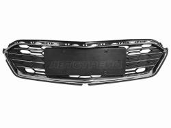 Решетка в бампер Chevrolet Cruze 15-18 (черная с хромом)