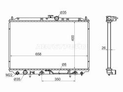 Радиатор Mitsubishi Carisma 95-05 / Space Star 98-05