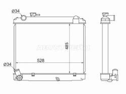 Радиатор Toyota Dyna 95-99 / ToyoAce 95-99