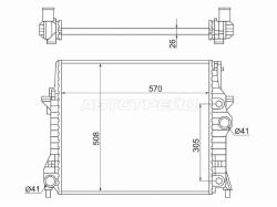 Радиатор Jaguar S-type 99-08 / XF 07-16 / XJ 09-19