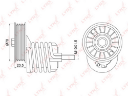 Натяжитель ремня приводного AUDI A4/A6/VW PASSAT 1.9D 95- PT-3164