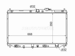 Радиатор Honda Accord 85-90 / Ascot 93-97