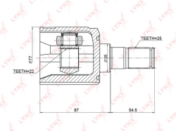 ШРУС HYUNDAI ACCENT 1.5 00- внутр. CI-3708