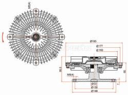 Вискомуфта ISUZU ELF NPR75/NQR90 4HK1 04-
