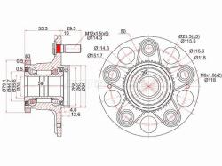 Ступичный узел задн. HONDA STREAM RN#/INTEGRA DC5/CIVIC EU3 00-06 2WD (диск)