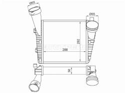 Интеркулер AUDI Q7 06-/PORSCHE CAYENNE 02-/VOLKSWAGEN TOUAREG 02-(левый)